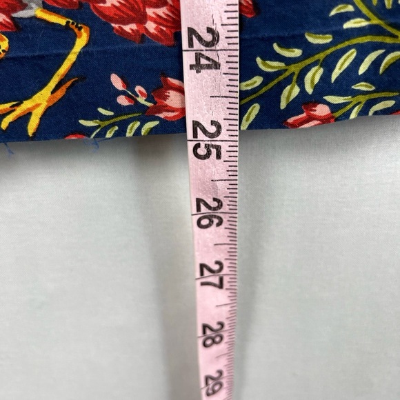 Print fresh Pajama Top Womens XS Shirt Queen Bird Button Up Short Sleeve - Picture 7 of 11